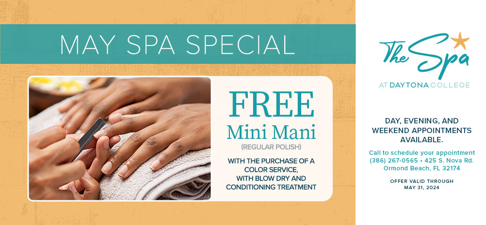 May Spa specials free mini mani