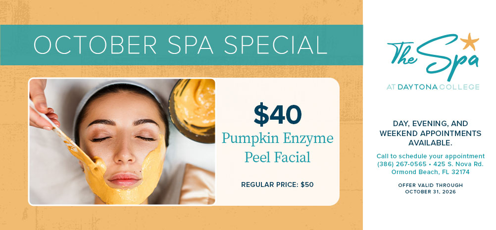 woman getting a pumpkin enzyme peel facial