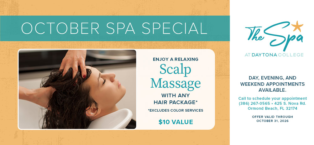 woman getting scalp massage with any package